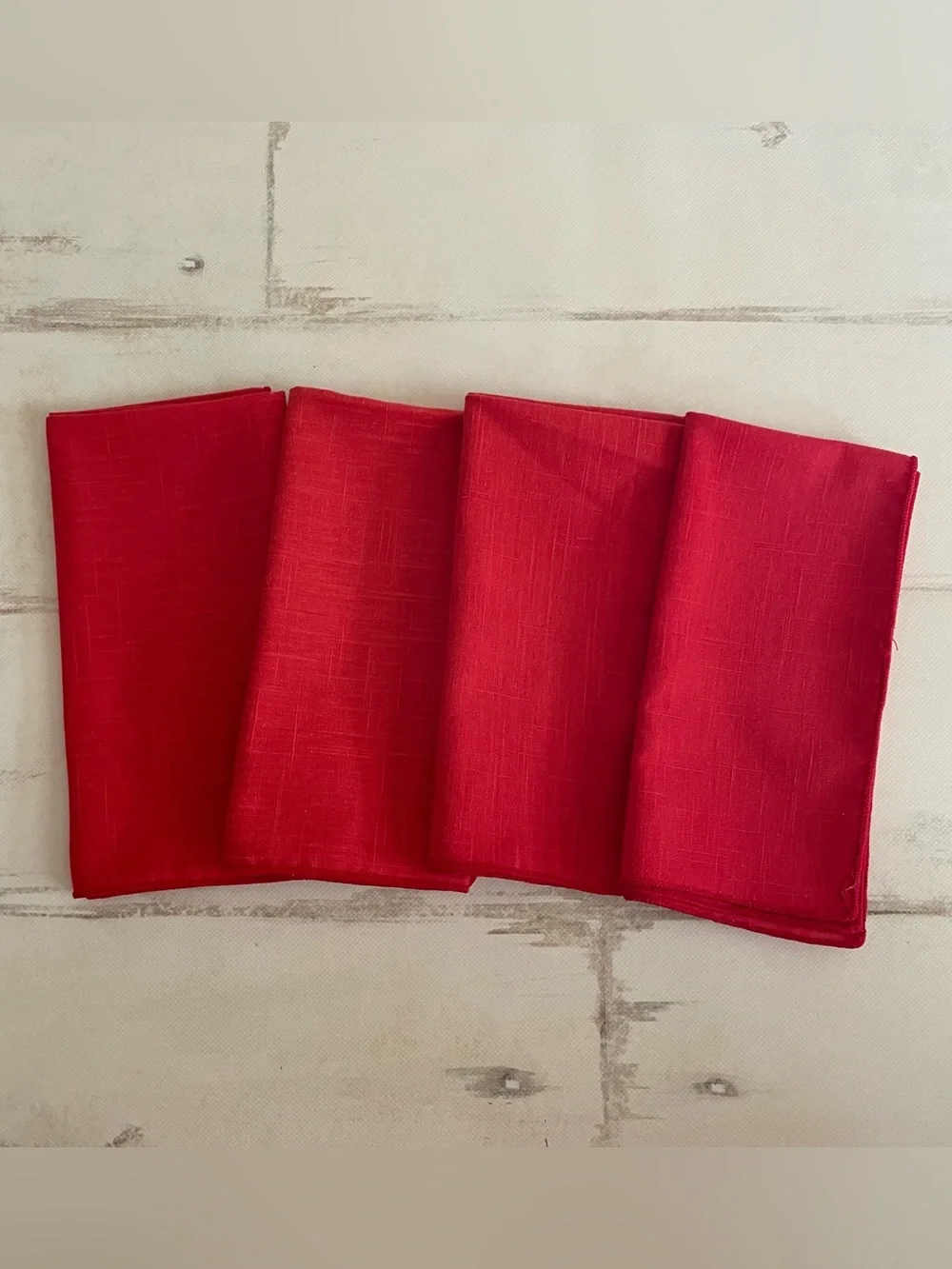 Vintage Solid Fabric Napkins Lot Pinks, Brown, Red Cottagecore Grandmillennial